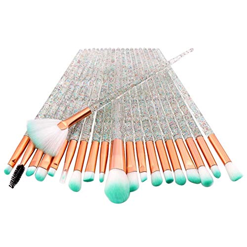 Pinceaux de maquillage diamant lot de 20 de couleur 06 pour blush et fard
