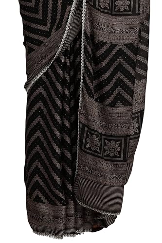 Image of MIRCHI FASHION Women Saree Leheriya Print Chiffon | Lightweight Traditional Sari for Farewell and Wedding Ceremonies with Unstitched Blouse Piece