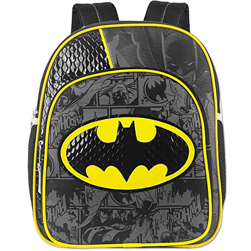 Batman Backpack for Preschool Toddlers ~ Deluxe 12" Batman Mini Backpack for Boys Kids (Batman School Supplies Bundle)2