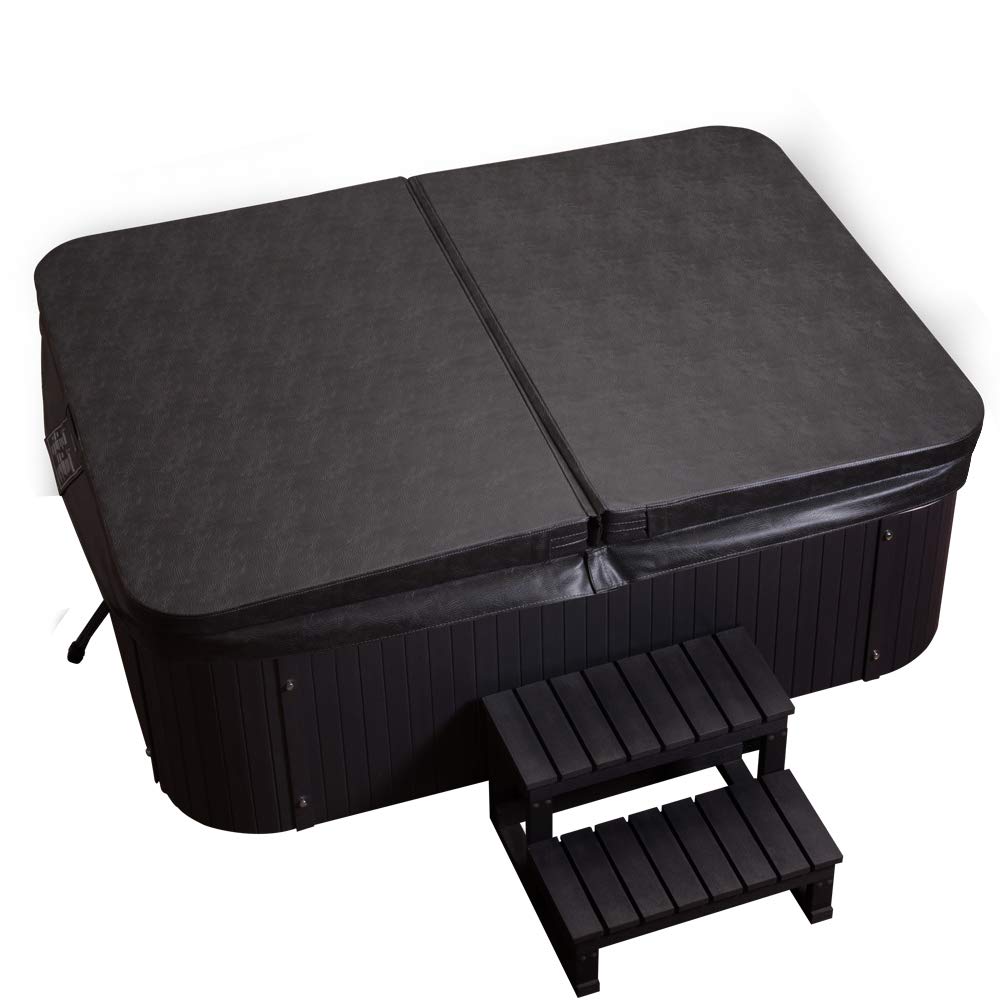 Tronitechnik® Outdoor Whirlpool, 2,2kW Pumpe, 3kW Heizung - Maße 190 x 135 x 77cm - Inkl. Heizung, 41 Massagedüsen und 16 Lichtquellen | Außen Whirlpool Spa für 2 Personen