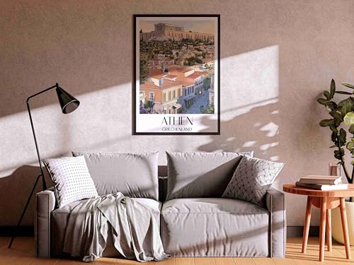 Poster Athènes Acropole Grèce impression d'art tableau mural A2