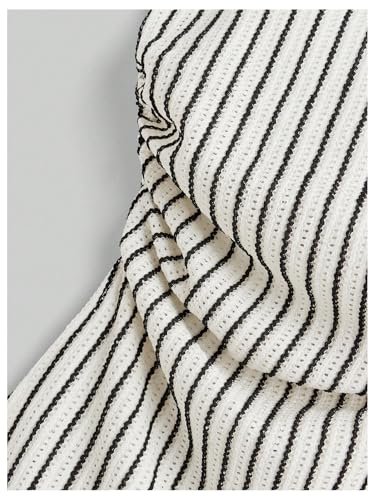 GORGLITTER Women's Asymmetrical Strapless Tube Tops Ruched Textured Sleeveless Bandeau Going Out Tops3