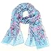 WrapablesÂ® Lightweight Floral Spring Chiffon Scarf, Floral Blue