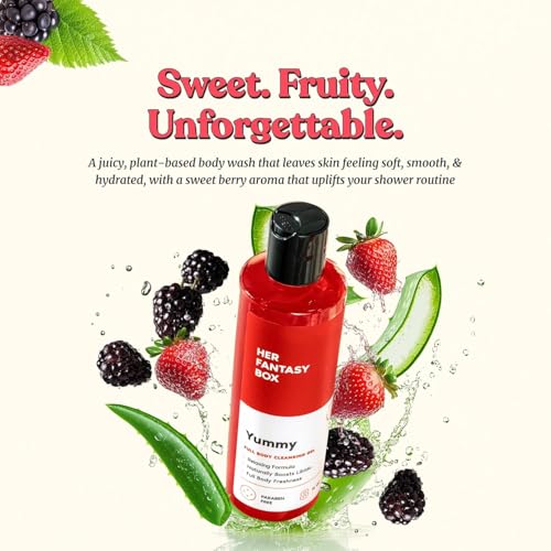 Image of Her Fantasy Box Yummy | Body Wash - Indulgent, Luxurious Body Wash for Deep Cleansing, Moisturizing, and Nourishing Skin - Refreshing Scent for All Skin Types - 16 oz