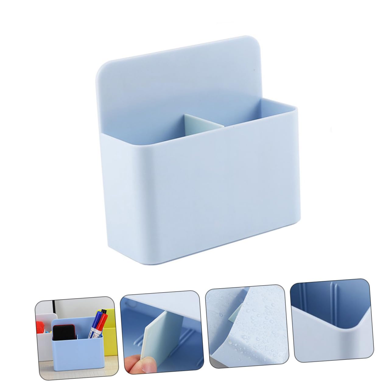 NUOBESTY 3pezzi Scatola Magnetica Per Penne Portapenne Plastica Per Scrivania Organizzatore Multifunzionale Per Materiale Didattico e Cancelleria Design Compatto e Adesivo