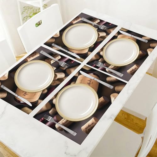Set de table en PVC antidérapant résistant chaleur lavable pour salle à manger - 7