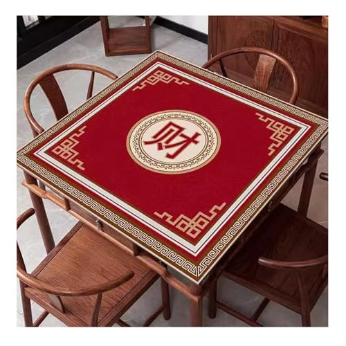 Tapete para mesa de Mahjong, anti deslizante, 27.6x27.6 in