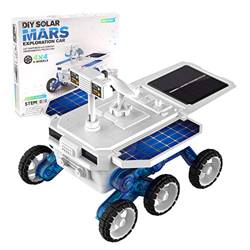 X TOYZ STEM Eco Science Building Kit DIY Solar Power Toy Car, Learning Science Building Space Mars Rover Car Toys Aged 8-12 Educational Gift for Kids & Teens, Boys & Girls