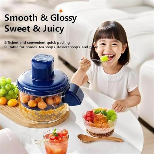 Image of Sajani Multipurpose Automatic Fruit & Vegetable Peeler, Rechargeable Electric Peeler with 5 Blades, Smart Garlic & Grape Peeling Tool for Home, Shop & Restaurant (Pack of 1) (Vegetable Peeler)