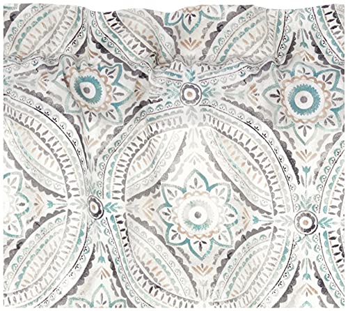 Ellis Curtain Blissfulness 50" X 15" Lined Scallop Valance, White #TOP1