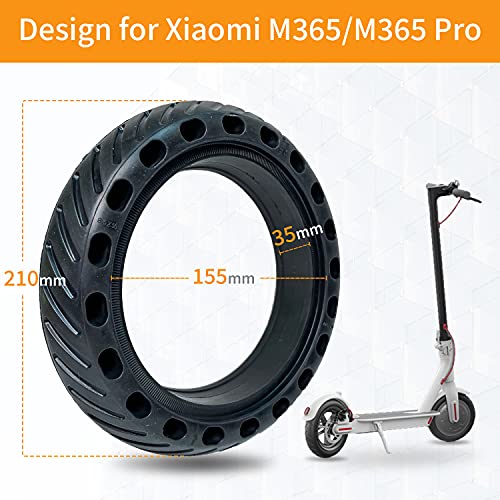 Soviny Solid Tire Replacement For Electric Scooter Xiaomi M365 / Gotrax Gxl V2,8.5 Inches Electric Scooter Tires, Explosion Proof Tire, Electric Scooter Wheel's Replacement 【2 Piece】 #TOP5