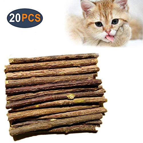 AIDIYA Catnip De Hierba Gatera De Matatabi para Gatos Natural Cuidado Dental Chew Catnip Sticks para Dientes Diámetro de Limpieza (M)