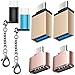 6 pcs Type-C Adapters, AFUNTA USB-C (Male) to Micro USB and USB 3.0 (Female) with Micro USB 2.0 OTG, Type C Convert Connector Fast Charger for Samsung S8 New Macbook Pixel XL Nexus - Black Blue Gold