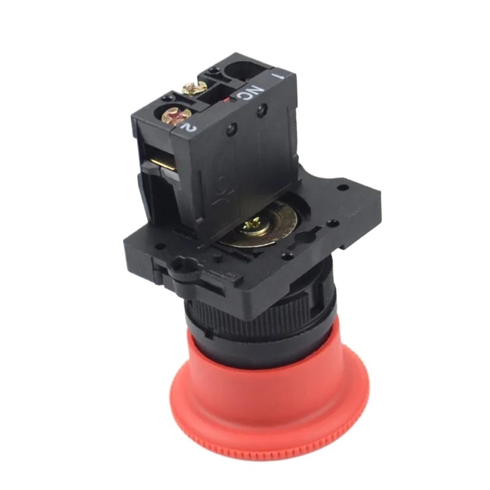 2 uds * 22mm interruptor de parada de emergencia seta interruptor de botón de parada electrónica con contacto NC