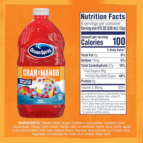 Image of Ocean Spray Cran-Mango Juice Drink, 64 Ounce Bottle