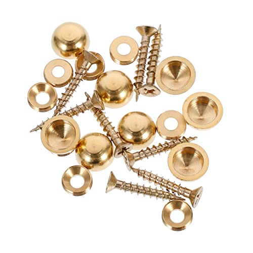 KICHOUSE Polished Finish Screw Protection Cap 8pcs Metal Nails for Signs Advertising Boards Home Office Decor