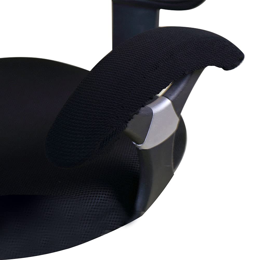 Photo 1 of 2pcs/Set Armchair Slipcovers Office Rotating Removable Chair Arm Rest Covers ,Multi-Color Optional Black