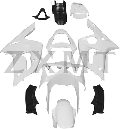 ZXMT Kit de carenado de motocicleta sin pintar Fairngs para Kawasaki ZX6R 636 2003 2004 (10 piezas)