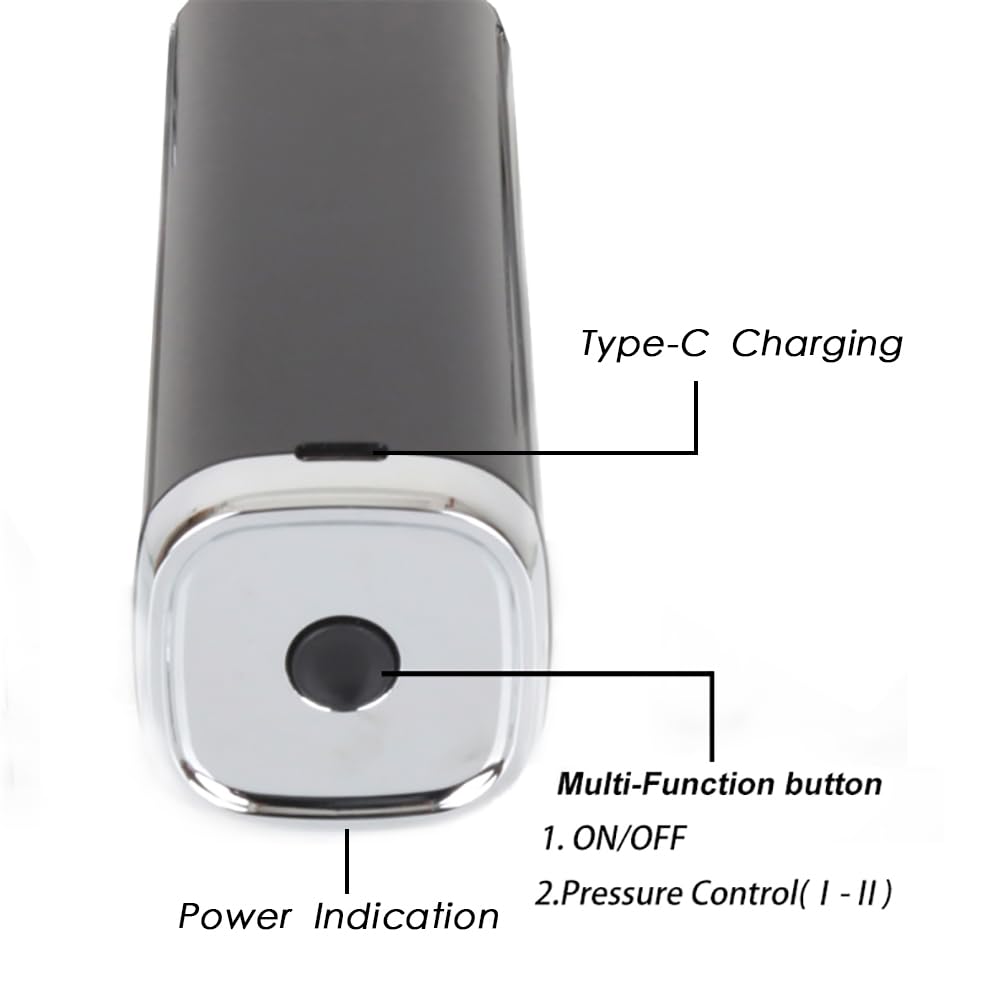Kit d'aérographe portable sans fil 27 psi, compresseur d'aérographe portable sans fil, rechargeable, mini aérographe pour barbier, peinture de modèle, nail art, maquillage, tatouage (noir)