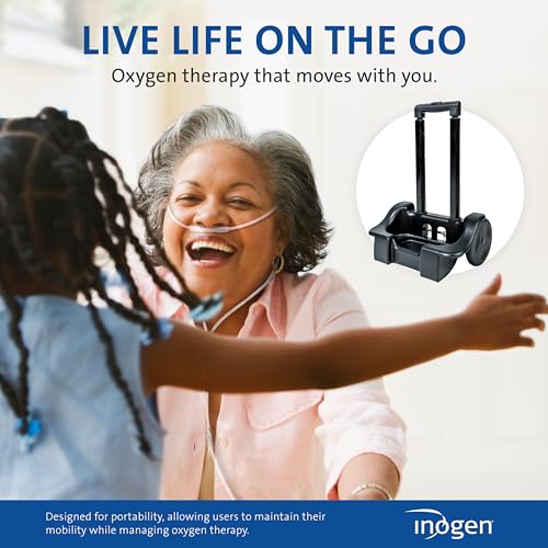 Inogen Cart – for The G3, G5, and Rove 6 - Collapsible Carrying Cart - Oxygen Accessory - Weighs 3.25 lb. - 41 in. X 17.68 in.