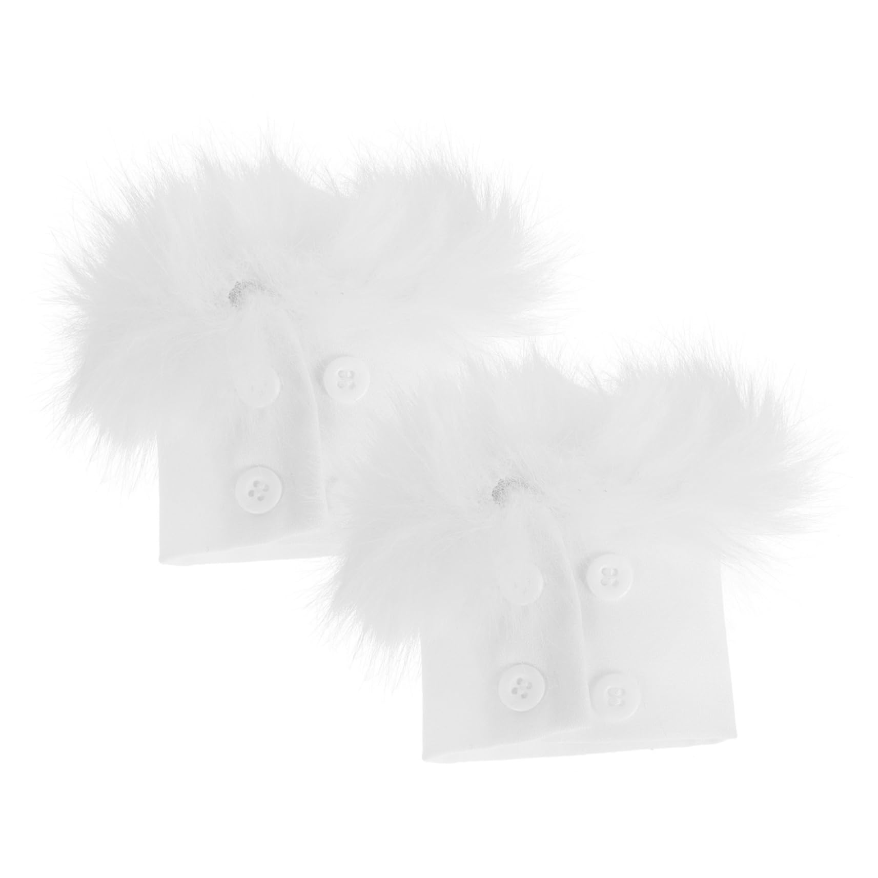 BESPORTBLE 1 Pair Women's Faux Fur Plush Wrist Cuffs Soft Arm Warmers Decorative Furry Snap Wristband for Winter