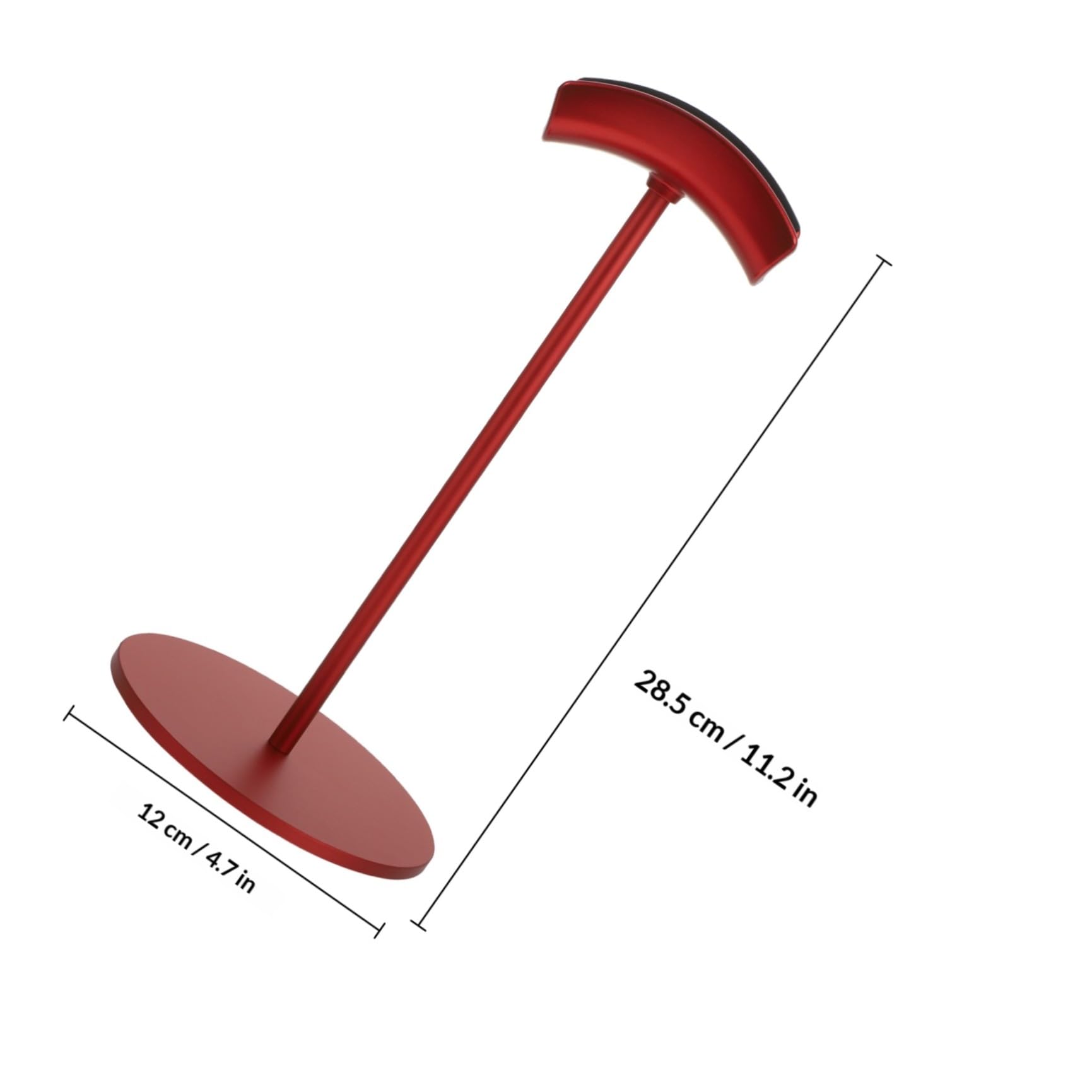 Supporto per Cuffie da Scrivania Rosso in Lega di Alluminio Design Liscio e Curvo, per Cuffie da Gaming e Computer Desktop