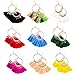 Hossom Boucles D'oreilles Bohême, 9 paires Femmes Mode Ethnique Gland Boucles D'oreilles pour Femmes et Filles