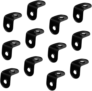 DECHOUS 20pcs Stainless Steel Corner Code Glass Shelf Black Stand Black Furniture Joint Right Angle Brackets Shelf Bracket Home Corner Brace Right Angle Corner Bracket Corner Shelf Bracket