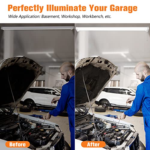 Oooled WR-4PED12 4Ft Linkable 42W 4800Lm 5000K Led Ceiling Lights For Garages thumb #5