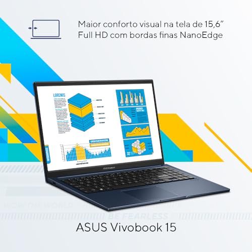 Notebook ASUS Vivobook 15, Intel Core i5, 16 GB, 512 GB SSD W11 Home, 15.6” FHD, Quiet Blue -X1504VA-NJ1745W