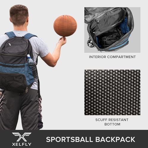 image for Xelfly Basketball Backpack with Ball Compartment – Sports Equipment 