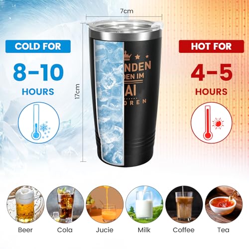 Miofula Geburtstagsgeschenk für Männer, 20oz Travel Mug Lustig Geschenke für Ihn, Freund, Ehemann, Papa, Sohn, 600ml Edelstahl Thermobecher, Kaffeebecher-Legenden Werden im Mai Geboren 3