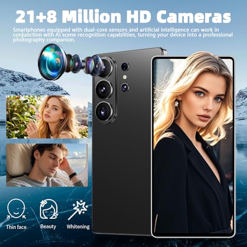 12+512GB Unlocked Android Smartphone 6.9" HD Display, 4500 mAh Battery, 21+8 MP Dual Camera, Dual-SIM, Face ID & OTG – No Contract - Image 4