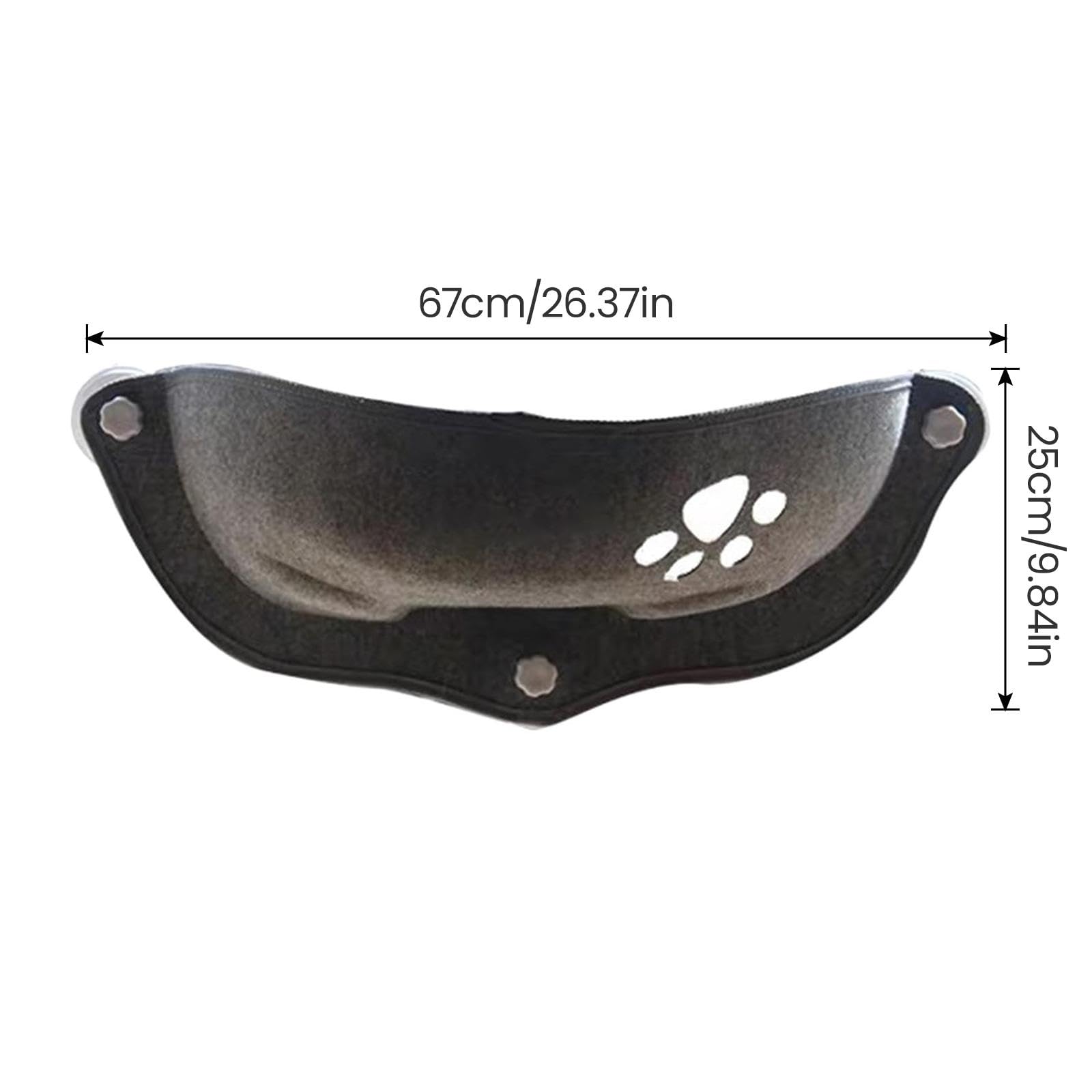 Cama para Gato Ventana Hamaca Repisa Percha Montada en Cristal con Ventosas y Tornillos Incluidos de Fieltro Acogedor Adecuada para Tomar el