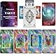 Smoostart holografische Englische Tarotkarten mit Bedeutungen, Tarotkartendeck mit Leitfaden für Anfänger, Schlüsselwörter, Element, Planet, Chakra, Ja oder Nein, musikalische Tonhöhe, Numerologie