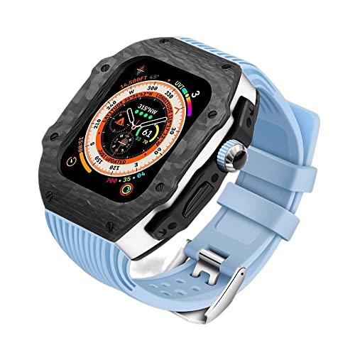 Kit modification Apple Watch Ultra 49mm fibre de carbone bracelet iWatch 45mm