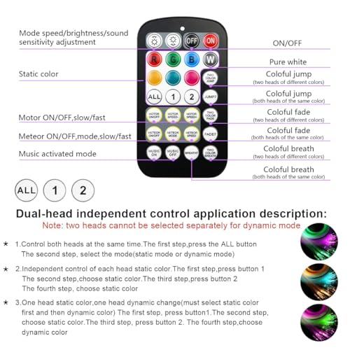 Image of AMKI Dual Color 20W Twinkle Starlight Headliner Kit 1100pcs*0.03in 13.1ft Cables+ RGB Meteor Shooting Star Fiber Optic Light Sound Activated APP /Remote Control for Car Roof Home Ceiling