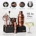 Bare Mixology Barkeeper-Set, Bar-Set, 14-teiliges Martini-Cocktail-Shaker-Set, professionelle Barzubehör-Mischwerkzeuge für die Hausbar, Bambusständer und Rezeptkarten-Set (Kupfer)