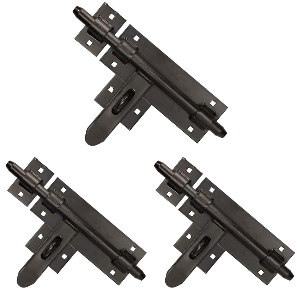 Verrou à boulon noir 270 mm KOTARBAU lot de 3 pour fermeture sécurisée