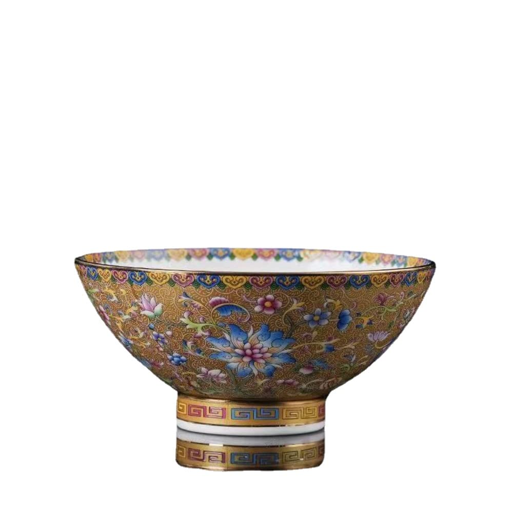 Cuenco de cerámica de Jingdezhen estilo palacio antiguo XIALON chino de 13 cm