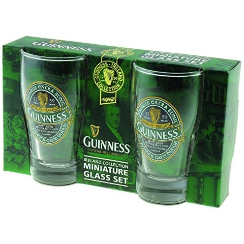 Guinness Green Collection Mini Pint Glass, Set of 2 - Shot Glass Size Cover