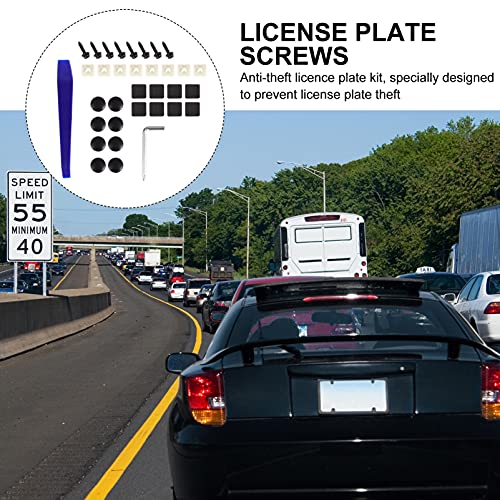FAVOMOTO Conjuntos 2 Útil Licença Parafusos Da Placa de Parafusos de Fixação Licença de Carro De Mon