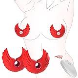 Nippelvibrator Sexspielzeug-Wordone Brustwarzenklemmen mit 10 Vibrations, 1 Paar BDSM-Erwachsenenspielzeug Weibliche Fernbedienung Tragbarer Bruststimulatoren, Lesbenspielzeug für Frauen&Paare