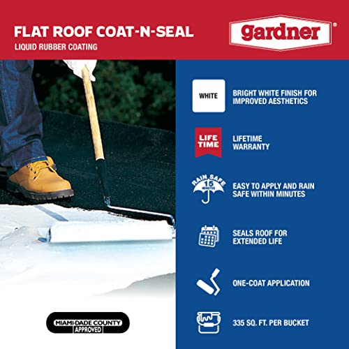Gardner Flat Roof Coat-N-Seal Liquid Rubber Coating (5 Gallon)