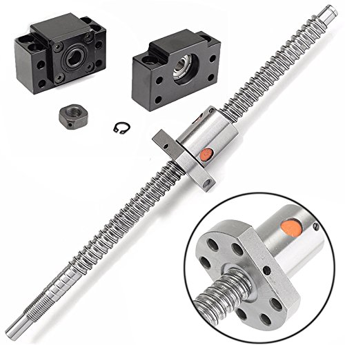 Vis à bille roulée 12 mm SFU1204 anti contrelask - Longueur du plomb 250 mm + extrémité d'usinage BF/BK10 pour pièces CNC