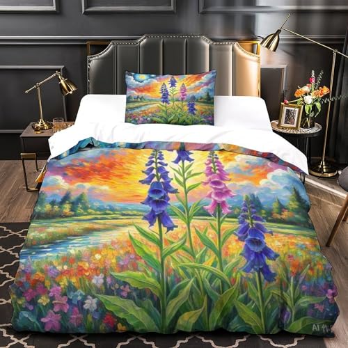 Linge de lit delphinium en microfibre douce avec fermeture éclair - 4