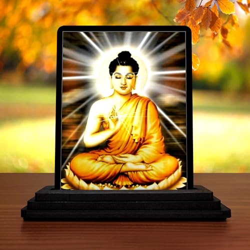Image of Lord Buddha Car Dashboard Idols Figurine Showpiece for Car, Home, Office Desk
