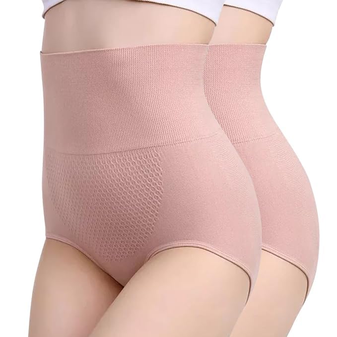 Image of KROYWEN Cotton High Waist Panties Tummy Control Underwear Ladies Briefs Shapewear Double Layer Half Body Shaper Underwear for Women Tummy Control | Body Shaper | Breathable & Comfortable