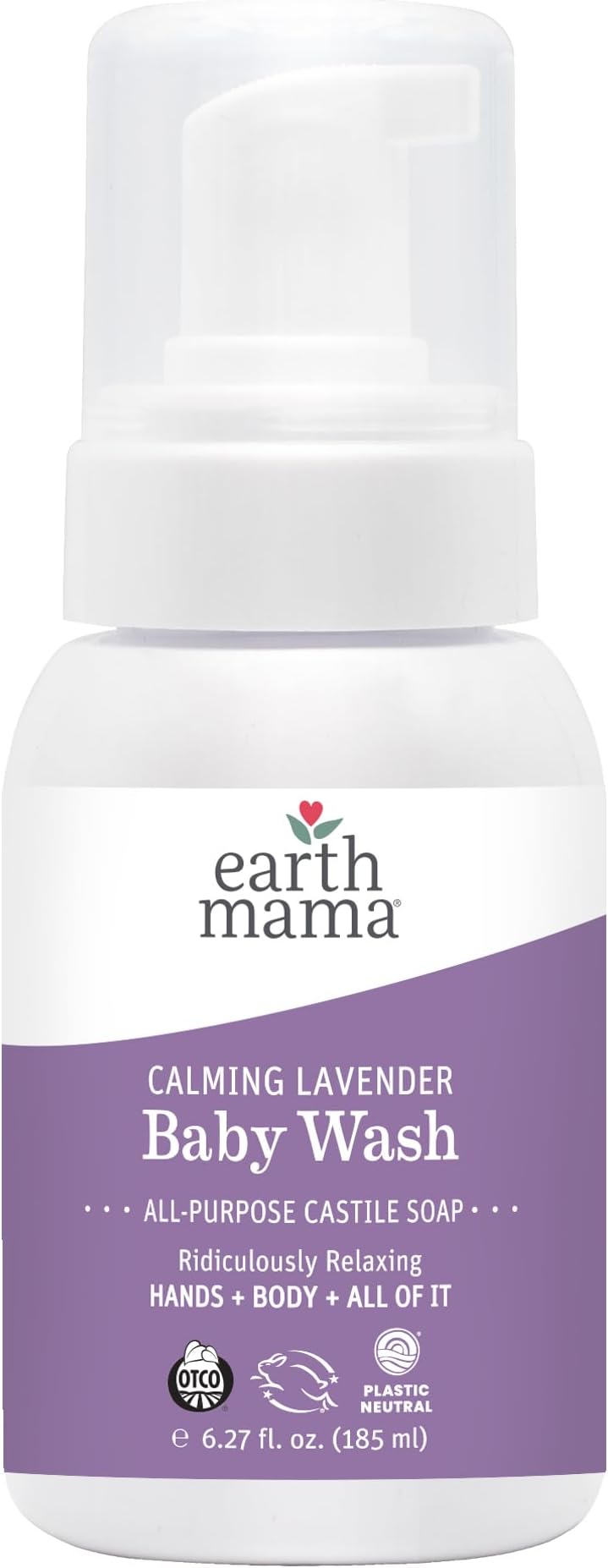 Calming Lavender Foaming Hand Soap | All-Purpose Castile Body Wash, 5.3-Fluid Ounce