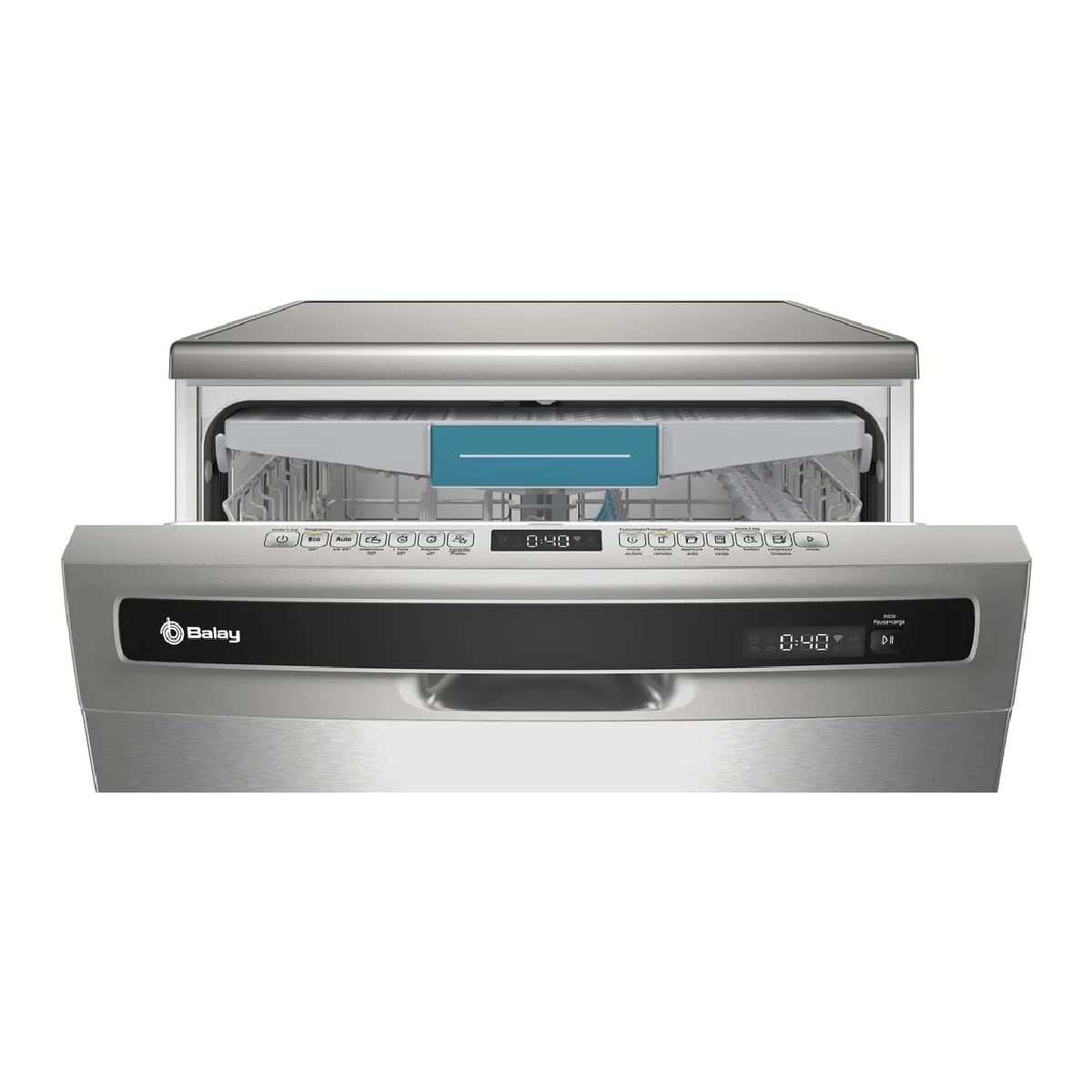 Balay, Lavastoviglie senza installazione, 60 cm. di larghezza, 13 servizi, 3 ° vassoio, Home Connect, Pausa+carico, funzione media carica, acciaio anti-impronte, 3VS6364IA
